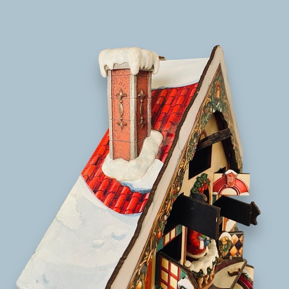 Costco Wooden Advent Calendar Victorian House With Santa 24 Compartment - Picture 7 of 14